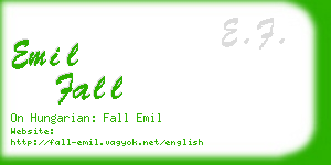 emil fall business card